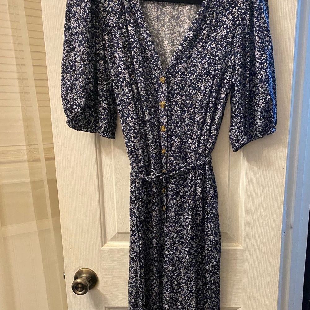 Navy Floral Jumpsuit